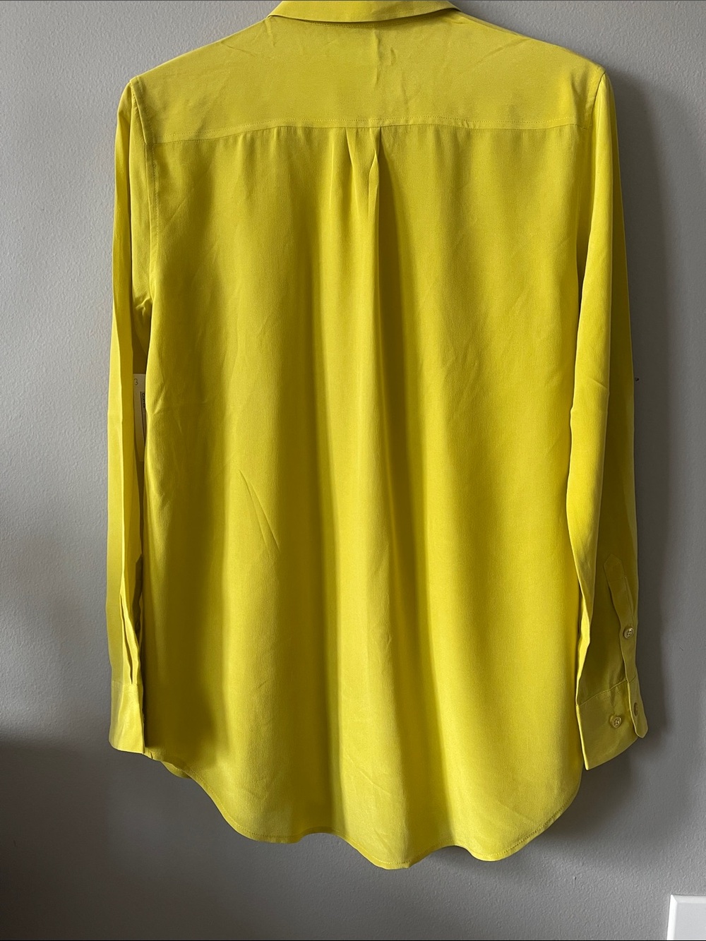 New Equipment mustard Yellow Silk Button-Down Shirt - Picture 4 of 7